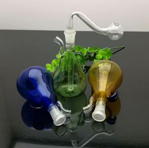 Glazen pijpen Roken geblazen waterpijp Vervaardiging Handgeblazen bongs Gekleurde Mini Peer Glazen Water Rook Fles