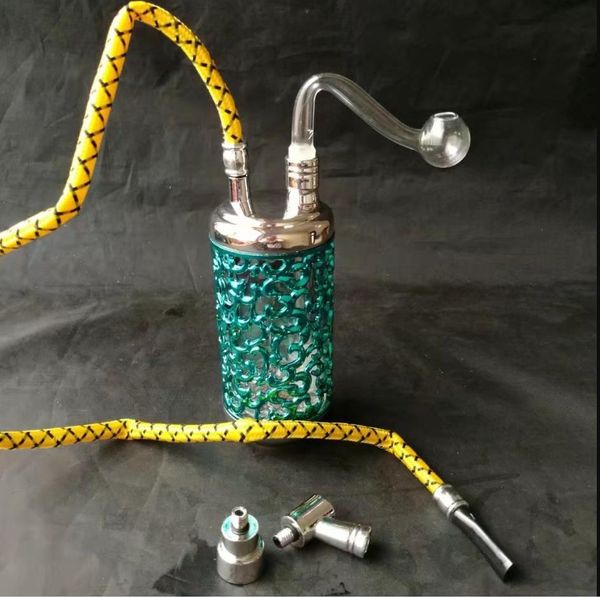 Tubos de vidrio Fumar cachimba soplada Fabricación Bongs soplados a mano Botella de humo de agua de acero inoxidable Wanhua