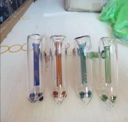Glaspfeifen-Rauchmanufaktur Mundgeblasene Wasserpfeife Erweiterte und verdickte doppelschichtige Glasrauchpistole