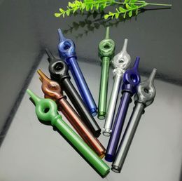Glaspfeifen-Rauchmanufaktur Mundgeblasene Wasserpfeife Einzelrad-farbige verlängerte Glas-Saugdüse