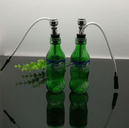 Pipes en verre fabrication de fumer narguilé soufflé à la main verre vert neige bleu bouteille de fumée d'eau