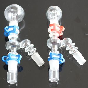 Glas diy Reclaim Catcher Adapter 14mm 18mm Ashcatcher Met Plastic Clip voor Glas Waterleiding Drop Down Reclaimer Ash Catcher Adapter