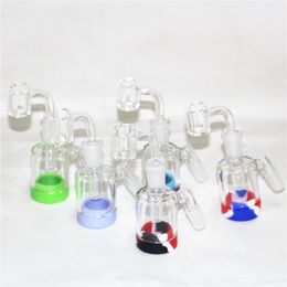 narguilés Glasss Reclaim Catchers Adaptateurs 14mm 18mm Mâle 45 90 Avec Reclaimer Ashcatcher 4mm Quartz Bangers Ash Catcher Adaptateur Pour Verre Bongs Dab Rigs