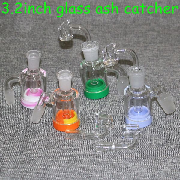 Adaptateurs de capteur de récupération de verre à fumer 14mm 18mm mâle 45 90 avec adaptateur de capteurs de cendres à ongles en quartz pour bangs Dab Rigs