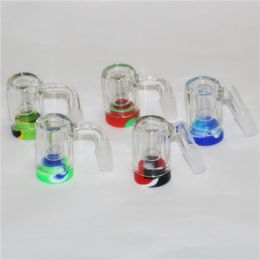 Verre Reclaim Catcher fumant des cendres catcaher handmake avec des contenants de cire de silicone de 5 ml Bangers de quartz de 14 mm pour dab rig bong