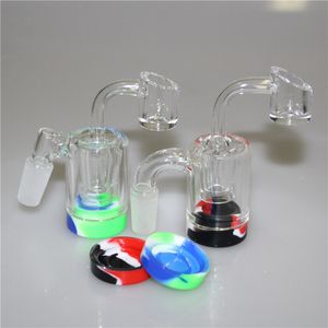 Waterpijp Glas Reclaim Ash Catcher handgemaakt met 14mm joint Quartz Banger nagel Siliconen container voor dab rig bong