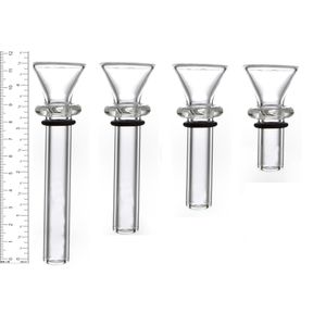 Glazen vervangende schuifkom Rookaccessoires voor basiswaterpijpen Bongs worden geleverd met O-ring van verschillende lengte