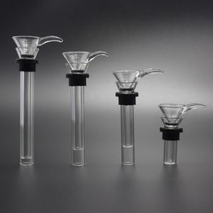 Tobogán de repuesto de vidrio para cachimbas, tubos de agua, base, vasos de precipitados, vienen con dos partes, kit de cuenco de vidrio de diferente longitud