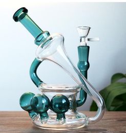 5,5 inch Purpere Bong Hookahs Roken Glasleidingen Olie DAB Rigs Water Bongs Hoofddienst Glas Watergaten met 14mm Banger