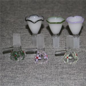 Glazen schermkommen 14 mm en 18 mm mannelijke bloemglazen kom mengsels Roken Bongaccessoires Roken Bong