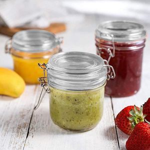 Bouteille de rangement enzymatique en verre scellé en verre, couvercle étanche à l'air, plateau à clip rond, pots de récipient de nourriture, cuisine maison