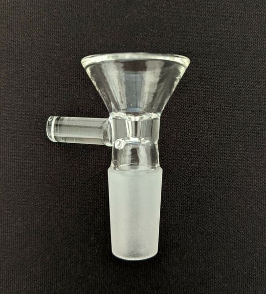 Piezas de tazón de tobogán de vidrio Hookahs Bongs Towls Funnel Accesorios de la plataforma Cañas de cuarzo de 14 mm Men Macho Heady Woking Water Tipes Dab Rigs Bong Slide