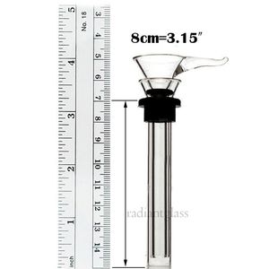 Hookahs Glazen schuifregelaar stam trechter met hand geblazen met handgreep produceren glazen kom accessoires vaas downstem voor waterpijp tabak Bong