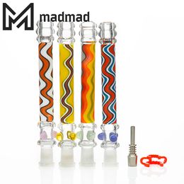 Dabber-Strohhalm aus Glas, 180 mm Länge, 14 mm Durchmesser für Bong-Wasserpfeifen-Bongs