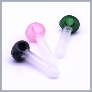 Pipa de vidrio para fumar diseño de moda rosa/azul/negro/verde mate craft mini con fantástico