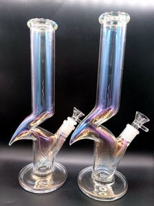 Titanium Hookahs Glasbongen Roken Pijp Hookahs Glow In The Dark Water Dikke Recycler Percolators Dia's Dia's 18mm Bowl Stem Hoofdbubbelbuizen