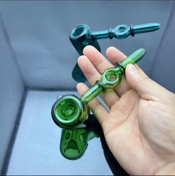 Pipe à fumer en verre Bongs à eau Nouvelle couleur Pipe en verre super grand marteau à 2 roues