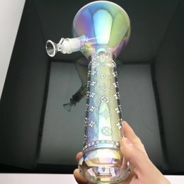 Pipe de fumage de verre Bangs Bongs Nouvelles imprimes ￩lectrolit￩es Pipe de verre ￩paissi
