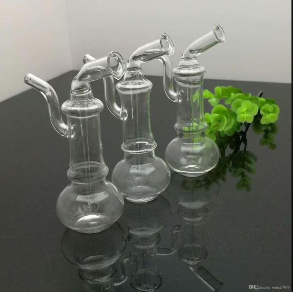 Glass Smoking Pipe Water Hookah bongs Botella de agua de vidrio de forma especial portátil transparente