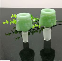 Pipe à fumer en verre Narguilé à eau Adaptateur en verre pour ampoule en verre de dessin animé multicolore