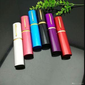 Pipe à fumer en verre, narguilé d'eau, mini narguilé portable multicolore de type stylo