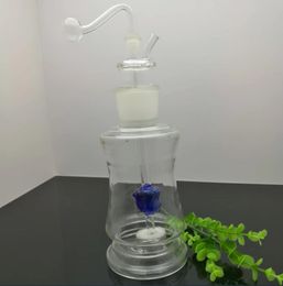 Tubi di fumo di vetro Fabbricazione di bong soffiati a mano Bottiglia di fumo d'acqua con filtro in vetro rosa a bocca larga super grande