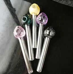 Fabricación de pipas de vidrio para fumar Bongs de narguile soplados a mano Olla hervida directa de fresa de color