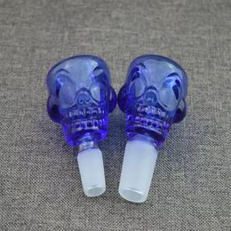 Fabrication de pipes à fumer en verre Narguilé soufflé à la bouche Bongs Tête de fantôme squelette colorée Tête de bulle