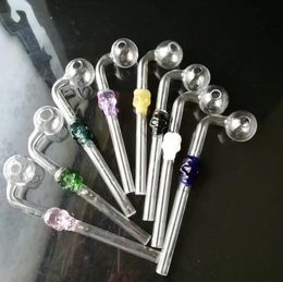 Fabricación de pipas de vidrio para fumar Bongs de narguile soplados a mano Olla de doblado de huesos esqueléticos coloridos