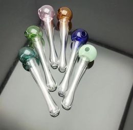 Fabrication de pipes à fumer en verre Narguilé soufflé à la main Bongs Pipe en verre à boule ronde de couleur