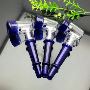Fabrication de pipes à fumer en verre Bangs soufflés à la main Pipe en verre épaissi bleu