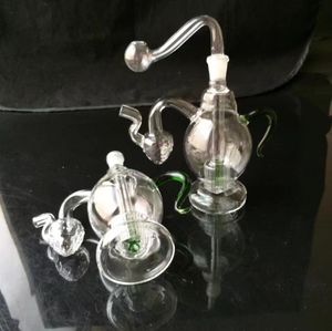 Fabrication de pipes à fumer en verre Narguilé soufflé à la main Bongs Pot de vin de fraise externe