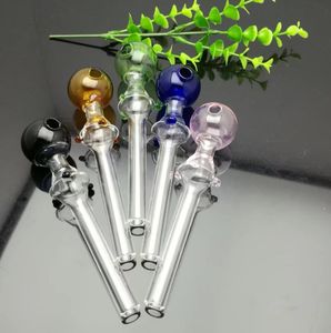 Glazen rookpijpen Vervaardiging Handgeblazen waterpijp Bongs Grote kleur bubbelglas rechte pot