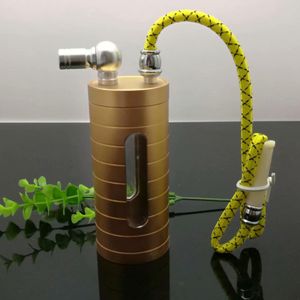 Fabricación de pipas de vidrio para fumar Cachimba soplada a mano Bongs Cachimba filtrada de acero inoxidable de metal