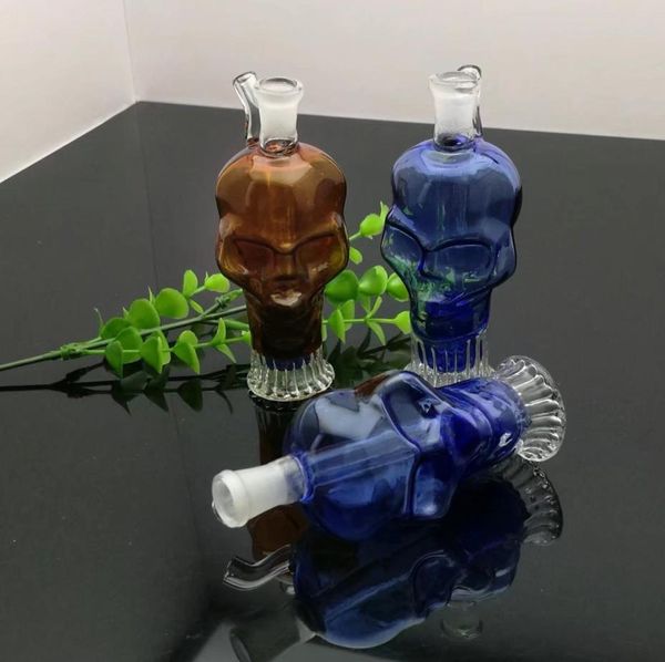 Fabrication de pipes à fumer en verre Narguilé soufflé à la main Bongs Mini bouteille de fumée en verre squelette coloré