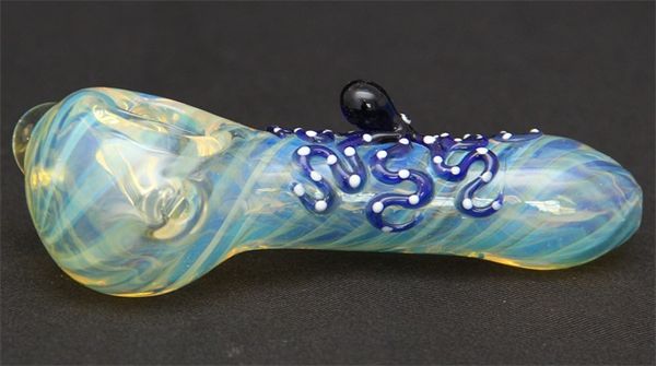 Narguilé en verre Octopus, mini pipe, bienvenue sur commande