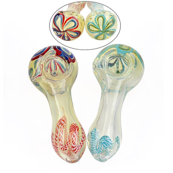 Bong en verre Bong de 4,2 pouces coloré Couche résistante à la chaleur excitante Bong en verre Bong d'huile pour tabac à main pipe à main quartz stick dab bang