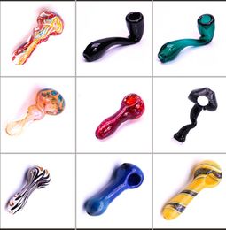 Glass Spoon Pipes 21 estilos de pipa de vidrio para fumar pipas hechas a mano Los colores pueden variar 3.5 "de Radiant Glass PIPES
