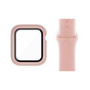 Glas+riem voor Apple Watch Band 44mm 40 mm 38 mm 42 mm schermbeschermer+Case+Belt Accessoires Bracelet Iwatch Series 6 5 4 3 SE