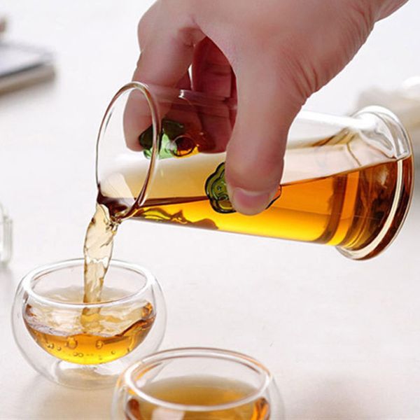 Théière en verre avec filtre, théière en Borosilicate transparent résistant à la chaleur, théières résistantes à la chaleur pour le thé aux fleurs Puer, préférence 235T