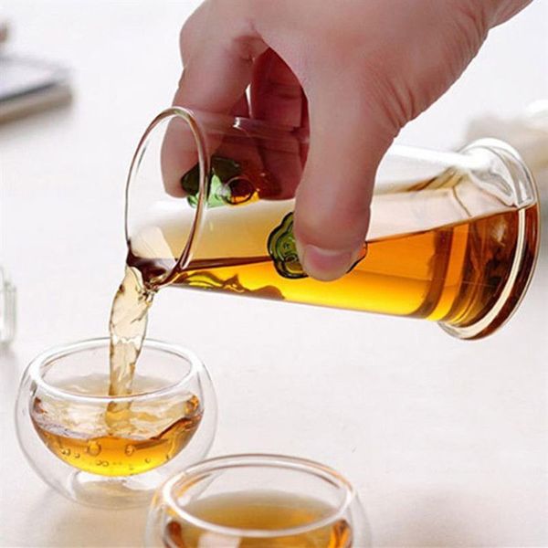 Théière en verre avec filtre, théière en Borosilicate transparent résistant à la chaleur, théières résistantes à la chaleur pour le thé aux fleurs Puer, préférence 283E