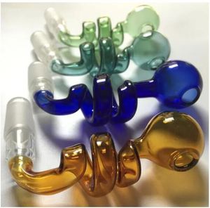 Glazen buisglas tabakoliepijpen bongs olieverbrander rookaccessoires 14 mm adaptergewricht mini -glazen pijp