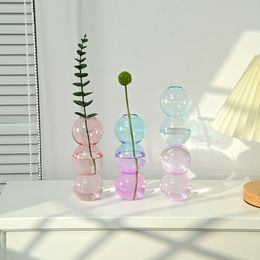 Glazen vaas moderne bloempot glazen container bubbel bal fles planten vaas huwelijk woning bureaublad decor verjaardag cadeau maceta