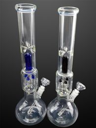Glazen Water Bong Blauw/Zwart Oil Dab Rigs Waterpijp voor Rookpijp met 14 mm joint Accessoires
