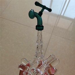 Glazen water Bong Dab Rig Functionele Splash Hookah 10mm Vrouwelijke gewricht Bubbler Pipe Craftbong