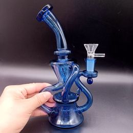 Verre Eau Bong Narguilés Tube Recyler Huile Dab Rigs avec Femelle 14mm Joint Fumer Pipes