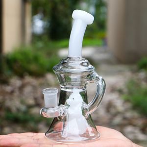 Bongs de agua de vidrio Cachimbas Oso polar Base de vaso de vidrio grueso Tubos de vidrio para fumar Plataformas petroleras recicladoras con un tazón de 14 mm