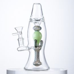 Lampe à lave narguilé bécher bang 9 pouces bangs en verre 14mm joint femelle huile Dab Rigs 5mm d'épaisseur tuyaux d'eau avec bol en verre