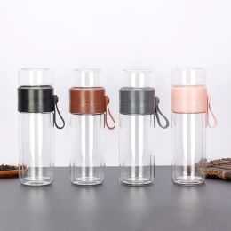 Bouteille d'eau en verre avec thé infuseur voyage Portable Tea Water Bottle fuite à l'épreuve du thé à eau tasse de bureau Drinkware 0125