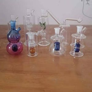 Glazen waterleiding bong bubbler bongs dab rig borosilicaat roken accessoires transparant gekleurde ambachten rookleidingen kom